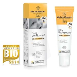 Manuka Crème Ultra-réparatrice bébé Certifiée Bio 20% Miel De Manuka Iaa15+