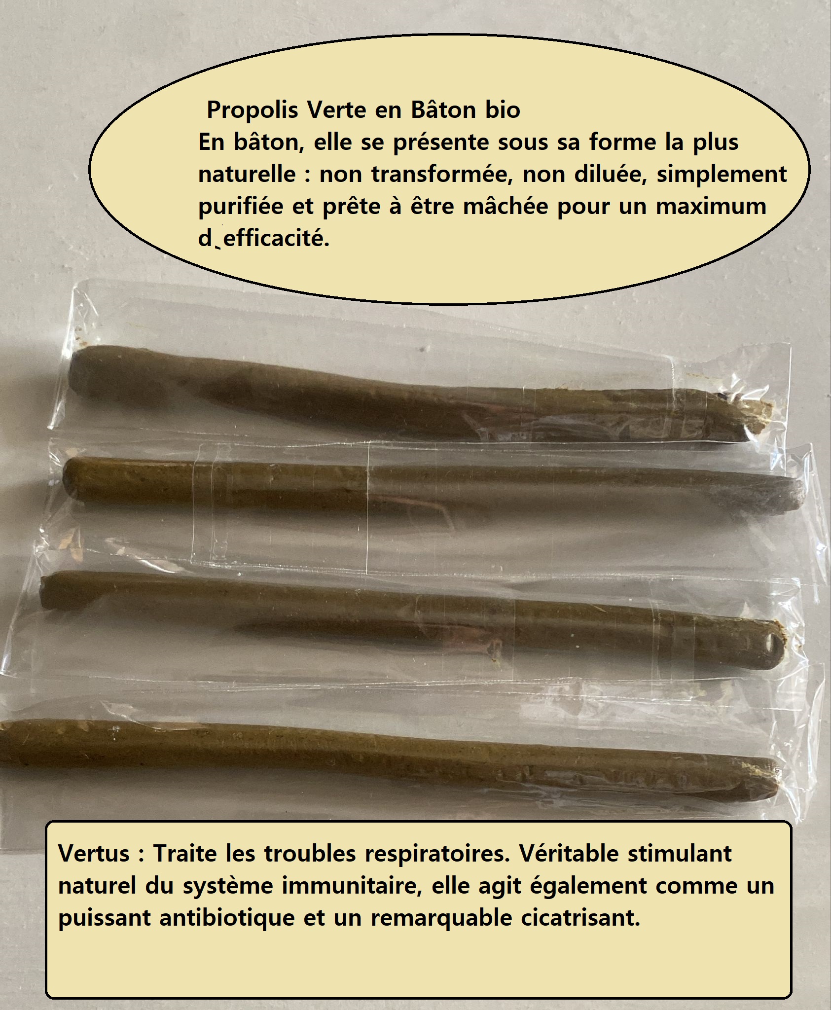 Propolise Verte en Bâton bio